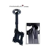 Peerless PARAMOUNT LCD Ceiling Mount PC932C-S - Mounting kit ( extension column, ceiling plate, tilt bracket, mounting adapter ) for LCD TV ( Tilt & Swivel ) - cold-rolled steel - silver - screen size: 15 - 37 - mounting interface: 100 x 100 mm, 75 x 75 mm, 200 x 200 mm, 200 x 100 mm