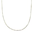 10k Yellow Gold .50mm Light Box Chain Necklace, 18"