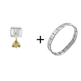 Rhinestone Triskele Italian Charm Bracelet