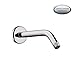 Hansgrohe 04186003 Long Shower Arm and Flange, 9-Inch, Chrome