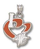 Golden State Warriors Solid 14K Gold ''I Heart'' Logo 3/4'' Enamel Pendant