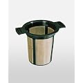 FACKELMANN 42283, Goldton Dauerteefilter mit Deckel, H�he 7,5 cm, Innen-� 5,5 cm