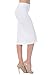 Jubilee Couture Womens Ponte Roma Midi Pencil Skirt Large Ivory Off White