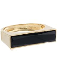 Kenneth Cole New York "Jet" Faceted Rectangle Bead Hinged Bangle Bracelet, 8"