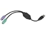 USB ADAPTER - USB A MALE TO 2x PS2 FEMALE (KEYBOAR