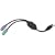 USB ADAPTER - USB A MALE TO 2x PS2 FEMALE (KEYBOAR