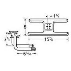 Music City Metals 10502-75812 Stainless Steel Burner Replacement for Gas Grill Models Charmglow 21575 and Thermos 7976