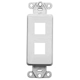 QuickPort 2-Port Wallplate Insert, White