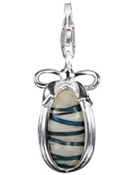 SilveRado(tm) VRG155-8 Verado Murano Glass Twist and Shout Bead / Charm