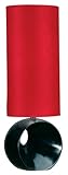 Kenroy Home Marlene Table Lamp in Black Finish with a Red Fabric Shade