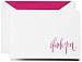 Crane & Co. Hand Engraved Raspberry Thank You Notes (CT1315), Pack of 10