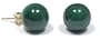 14k Yellow Gold 10mm Malachite Stud Earrings