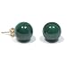 14k Yellow Gold 10mm Malachite Stud Earrings