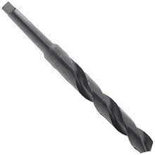Chicago Latrobe 110S High-Speed Steel Taper Shank Drill Bit, Black Oxide Finish, Morse Taper Shank, 118 Degree Conventional Point