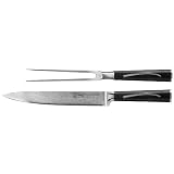 Ginsu Hanaita Series 5905DS 2-Piece Damascus Carving Set by Ginsu