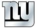 New York Giants NFL Silver Auto Emblem