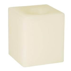 Candle Impressions CA10316CH Vanilla Scented 4-Inch Flameless Square Wax Candle, Champagne by Northern International