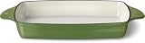 Calphalon Enamel Cast Iron Rectangular Baker, Chive Green