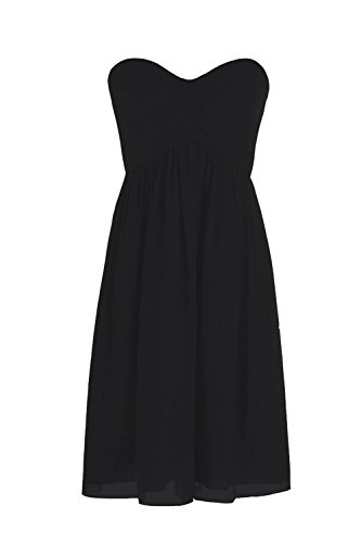 KAMA BRIDAL Above-Knee Sweetheart Simple Chiffon Cocktail Bridesmaid Party Dress