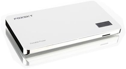 Foxsky Portable 8000mAh Power Bank External Backup Battery Backup Charger Dual USB output With LED Flashlight For iPhone 5S 5C 5 4S 4,Samsung Galaxy Note 3/2 S5/ S4/ S3,HTC One,Nokia,Galaxy Tab, PS Vita, Gopro,tablets etc (White)