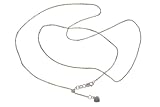 14K White Gold Adjustable Box Chain, 0.63mm