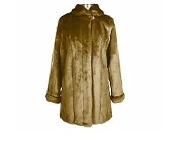 Dennis Basso Pelted Faux Sable Coat with Convertible Collar