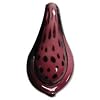 Murano Style Glass Amethyst Purple Spot Puffy Leaf Pendant