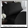 Royal Hotel's Solid Black 1200-Thread-Count 3pc Queen Duvet-Cover 100-Percent Egyptian Cotton, Sateen Solid, 1200 TC