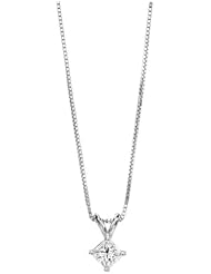 IGI Certified 14k Gold Princess-Cut Diamond Solitaire Pendant (3/4 cttw, H-I Color, SI2-I1 Clarity)