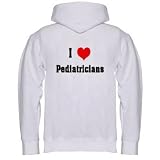 I Love/Heart Pediatricians Youth Zippered Hooded Sweatshirt Fleece Jacket LT BLUE MEDIUM