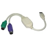 USB Splitter PS2 Keyboard Mouse Active Adaptor Cable