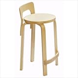 IMAGE OF Chair K65 by Alvar Aalto [Set of 2] Seat Finish: Red Linoleum