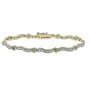 18k Yellow Gold Plated Sterling Silver Emerald Bracelet