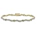 18k Yellow Gold Plated Sterling Silver Emerald Bracelet