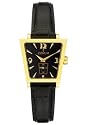 Women's Trapeze 18K Gold Black Leather