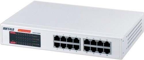 BUFFALO GigaスイッチングHub 16ポート LSW2-GT-16NSRR