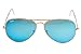 Ray-Ban Men's Aviator Large Metal Non-Polarized Iridium Aviator Sunglasses, Matte Gold, 61.7 mm