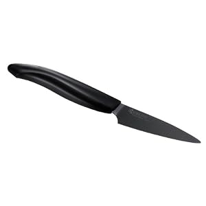 Kyocera FK-075 BK Revolution Series 3-1 7-Inch Paring Knife, Black Blade by 