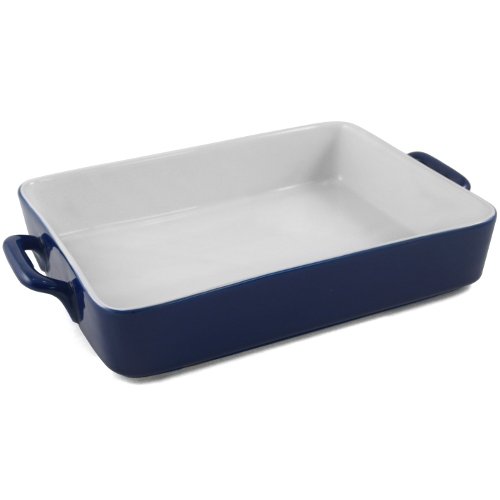 Blue Ceramic 13 Inch Rectangular Casserole Dish
