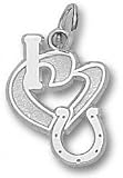 Indianapolis Colts Solid Sterling Silver ''I Heart'' Horseshoe Logo 1/2'' Pendant