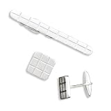 Satin Finish Tie Bar and Cuff Link Set