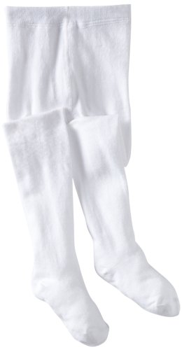 Country Kids Little Girls'  Organic Winter Tight, White, 6-8