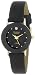 Armitron Women's 75-2447BLK NOW Diamond Accented Gold-Tone Black Leather Watch