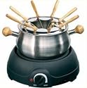 LUXUS FONDUE SET MIT 1500 WATT FÜR 8 PERSONEN AUS EDELSTAHL ROSTFREI NEU + OVP