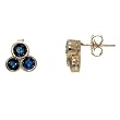 14K Yellow Gold Sapphire Earrings