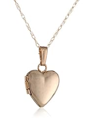 Childrens 14k Small Heart Polished Locket Necklace, 13"