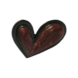 Heart of Stone Red Coral Brass Ring