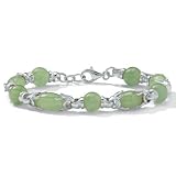 Green Jade Silver Bracelet 8