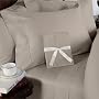 1200 Thread Count Queen 4pc Bed Sheet Set Egyptian Cotton Deep Pocket Taupe