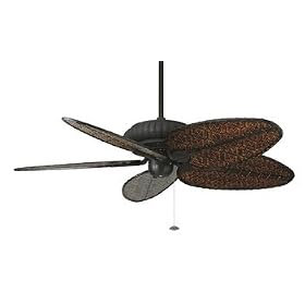 Fanimation Fans FP4320TB1 52" Belleria Tropical WET Outdoor Textured Black Ceiling Fan w/ BPP4 Blades